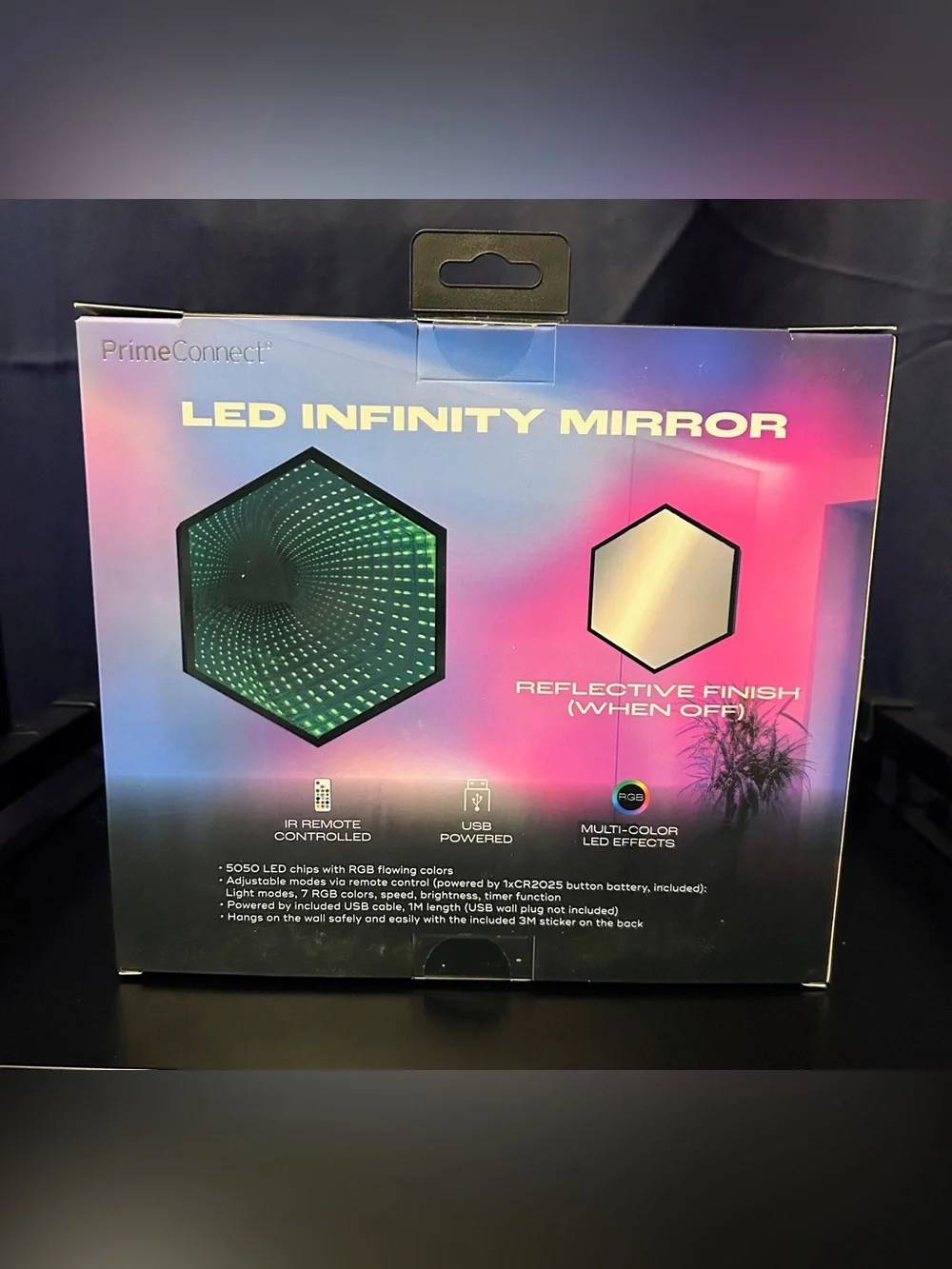 PrimeConnect LED Infinity Mirror - Black - Picture 2 of 3